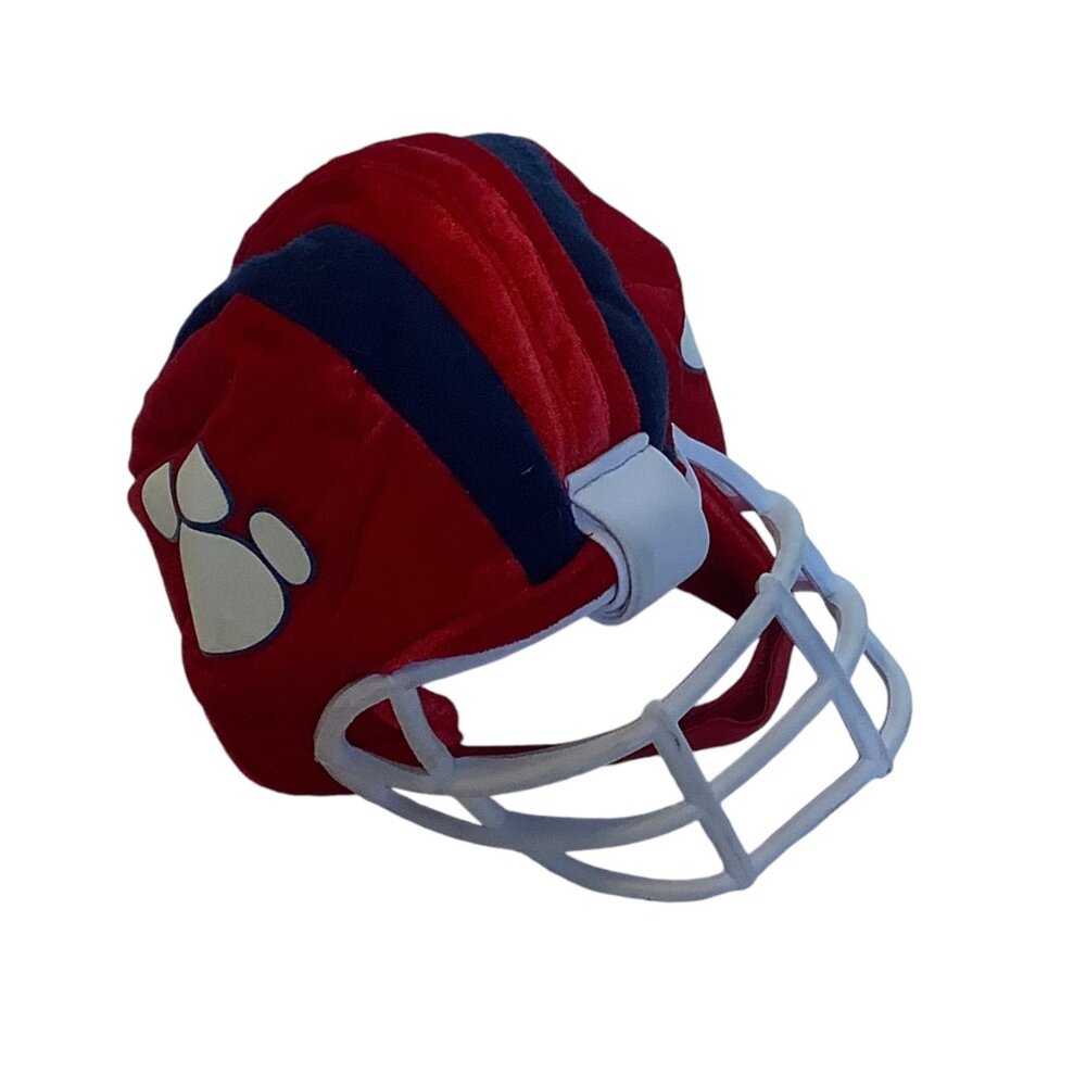 Build A Bear Football Helmet Toy Red & Blue‎ Dog Paw Print Design